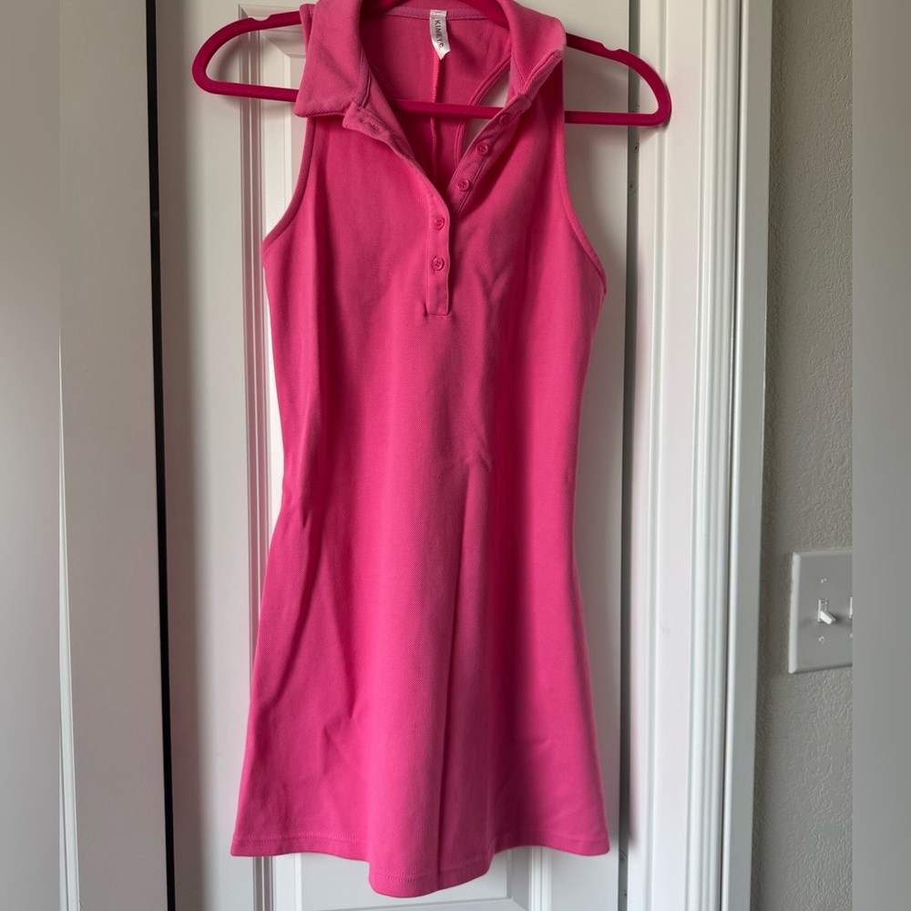Pink Polo Sleeveless Dress
